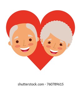 happy grandparents portrait old lovely couple in love characters