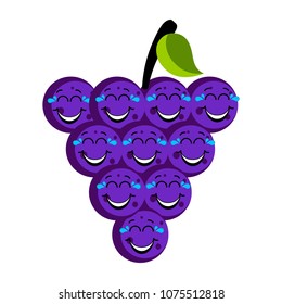 Happy grapes emoticon
