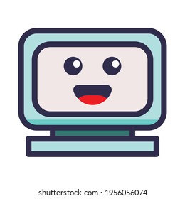 Happy Graphic Emoticon Happy Computer Emoticon Stock Vector (Royalty ...