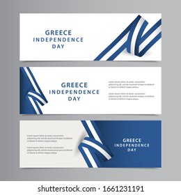 Happy Greece Independence Day Celebration Vector Template Design Illustration