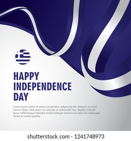 Happy Greece Independence Day Vector Template Design Illustration