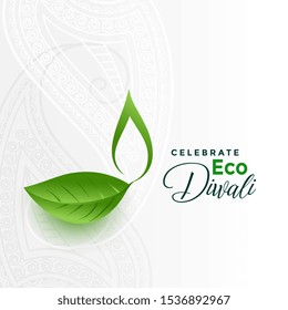 happy green eco diwali concept design card