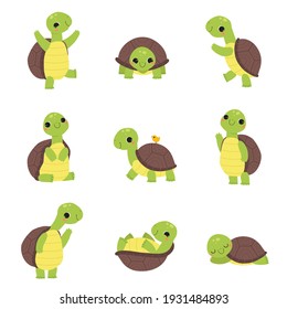 GREEN TURTLE CLIP ART Royalty Free Stock SVG Vector and Clip Art