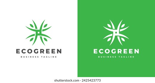 happy green vector logo design
