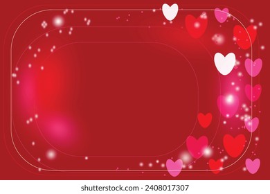 Happy greeting red pink white hearts 14 february Day all lovers Gentle design Romantic feelings Valentine's card Promotion shopping template love concept romantic red background Copy space for text