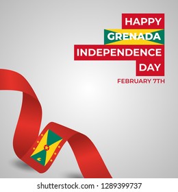 Happy Grenada Independence Day Vector Template Design Illustration