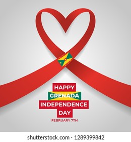 Happy Grenada Independence Day Vector Template Design Illustration