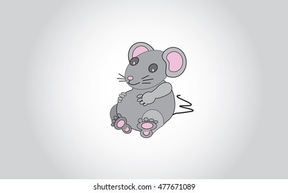 Happy Grey Mouse