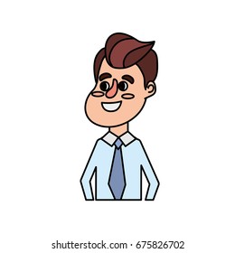 happy groom with hairstyle and elegant shirt