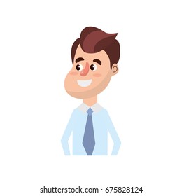 happy groom with hairstyle and elegant shirt