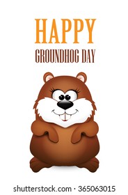 Happy Groundhog Day design.  