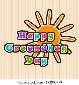 Happy Groundhog Day greeting Cards.Eps10