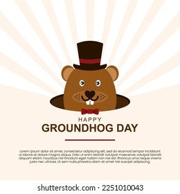 Happy Groundhog Day Grußkarte