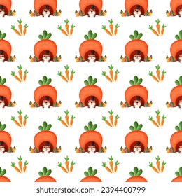 Happy Groundhog Day. Pattern of a groundhog background. Vector illustration.