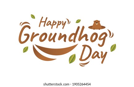 Happy groundhog day, perfect for backgrounds, posters, covers, wallpapers, and more