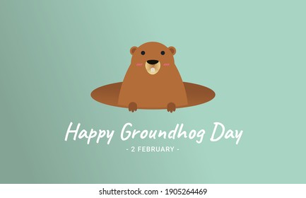 Happy groundhog day, perfect for backgrounds, posters, covers, wallpapers, and more