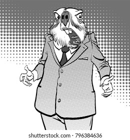 Happy Groundhog Day. Surprised groundhog.