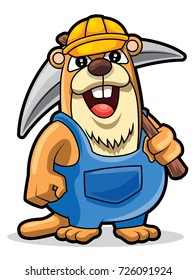 Happy Groundhog Day, vector character of cute groundhog - vector mascot