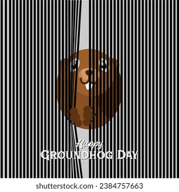 Happy Groundhog Day vector illustration