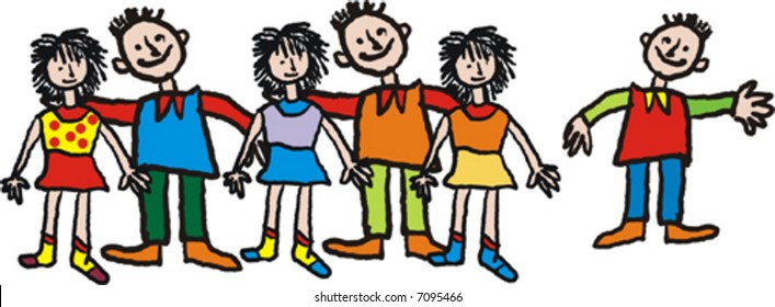 happy group of teens