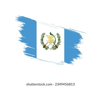 Alles Gute zum Unabhängigkeitstag in Guatemala, Unabhängigkeitstag in Guatemala, Guatemala, Flagge in Guatemala, 15. September, 15. September, Unabhängigkeitstag, Brush Style Flag, Vektorgrafik Editable Event Design