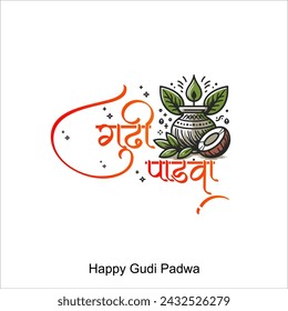 Happy Gudi Padwa celebration of India. vector illustration design