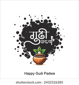Happy Gudi Padwa celebration of India. vector illustration design