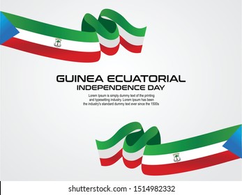 Happy Guinea Ecuatorial  National Day Celebration vector template, Background Concept for Independence Day and other events, Vector Illustration Design.