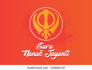 Happy Guru Nanak Jayanti vector illustration