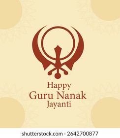 Happy Guru Nanak Jayanti Vector Social Media Post Templates Set