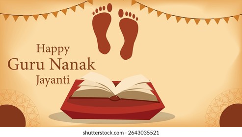 Happy Guru Nanak Jayanti Vector Banner Set - Guru Nanak Dev Ji Illustrations