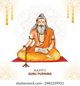 Happy guru purnima cultural indian festival card background