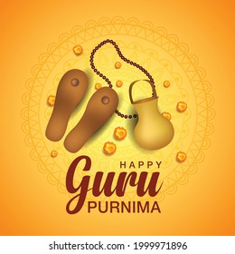 happy guru Purnima greetings. vector illustration design 