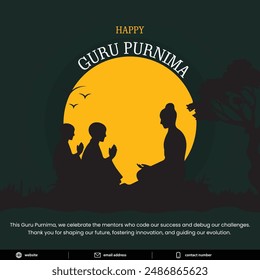 Happy Guru Purnima Guru and Shishya Teaching, Teacher and Students