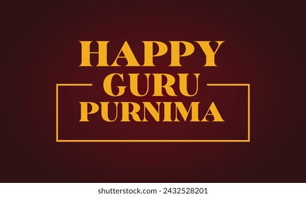 Happy Guru Purnima Stylish Text Design