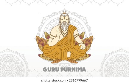 Happy Guru Purnima Vector Background, perfect for office, company, school, social media, advertising, printing and more