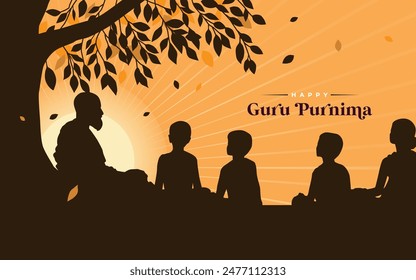 Happy Guru Purnima Vector Background Template Design Illustration