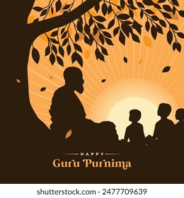 Happy Guru Purnima Vector Background Template Design Illustration