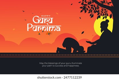 Feliz Gurú Purnima Plantilla de Vector Ilustración de diseño