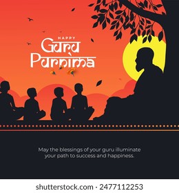 Happy Guru Purnima Vector Template Design Illustration