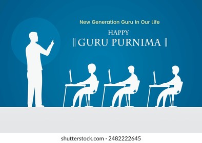 Happy Guru Purnima wishes Digital Guru Purnima Creative Concept Guru Purnima greetings