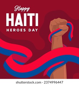 Happy Haiti Heroes Day illustration vector background. Vector eps 10