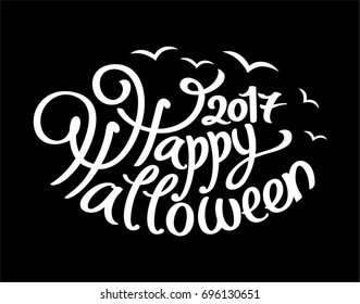 Happy Halloween 2017. Vector illustration.