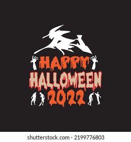 happy halloween 2022 t shirt design graphic template
