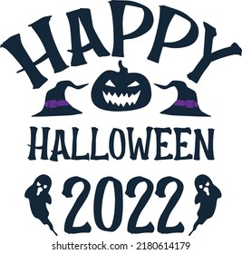 happy halloween 2022 t-shirt design - Vector graphic, typographic poster, vintage, label, badge, logo, icon or t-shirt