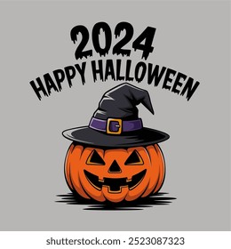 Happy Halloween 2024 logo-desig printable file download
