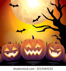 Feliz Halloween 31 octubre 2024 Vector