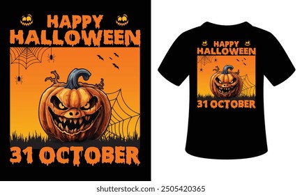 Happy Halloween 31 October t-shirt design