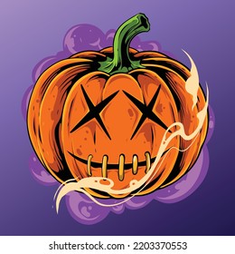 Happy halloween art design illustration 