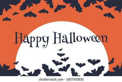 Felices antecedentes de Halloween con bate y luna